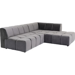 Ecksofa Belami Velvet Grau Rechts