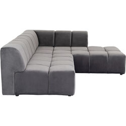 Ecksofa Belami Velvet Grau Rechts