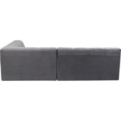 Ecksofa Belami Velvet Grau Rechts