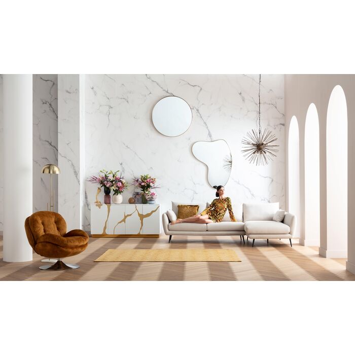Canapé d'angle Amalfi droite crème 275cm