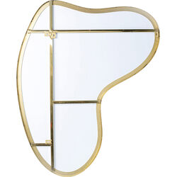 Wall Mirror Shape Brass 110x120cm