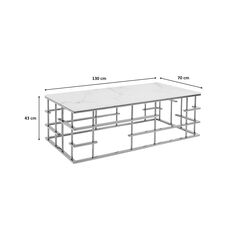 Coffee Table Rome Gold 130x70cm