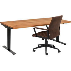 Schreibtisch Office Jackie Eiche Schwarz 200x100