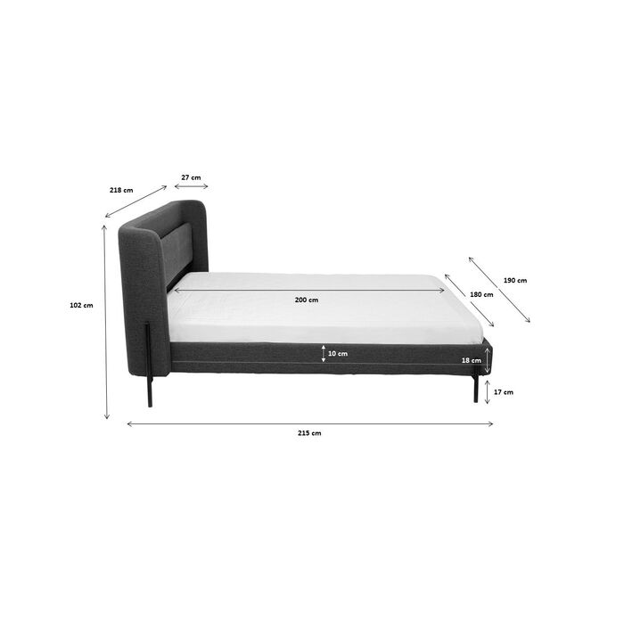 Bett Tivoli Ecru 180x200cm