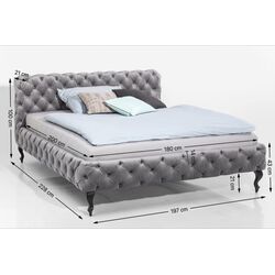 Bett Desire Velvet Ecru 180x200cm
