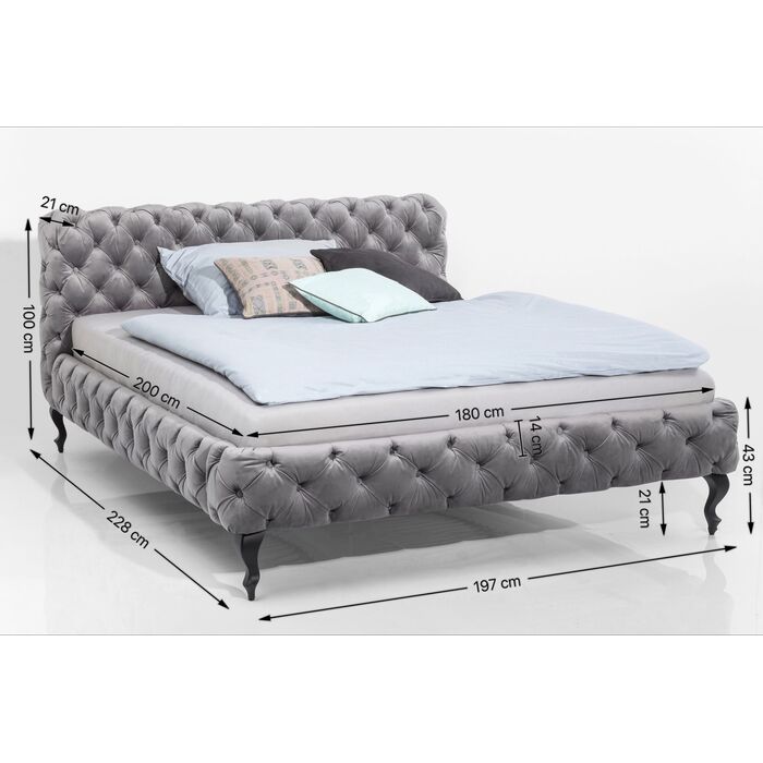 Bett Desire Velvet Ecru 180x200cm