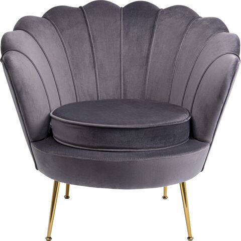 Armchair Water Lily Gold Grey