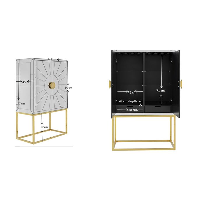 Barschrank Queen 91x147cm