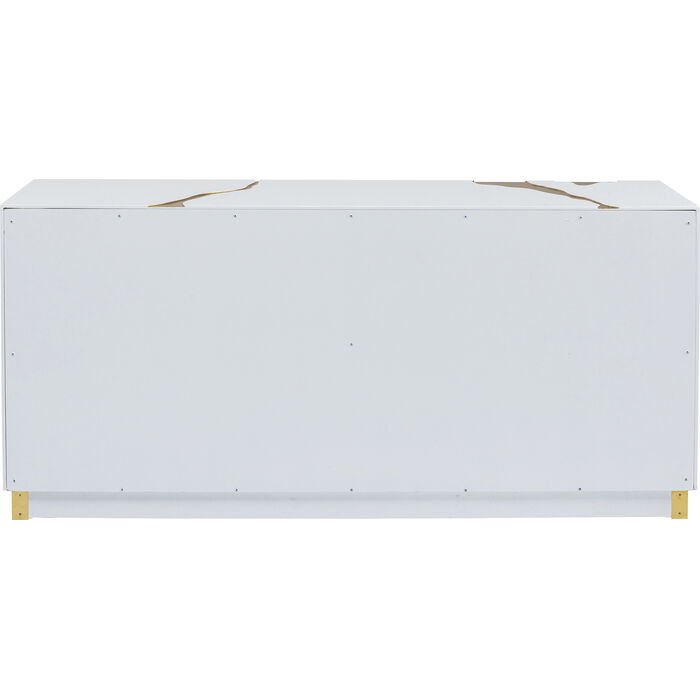 Credenza Cracked bianco oro 165x80cm