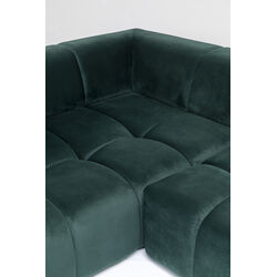 Ecksofa Belami Velvet Dunkelgrün Links 265cm