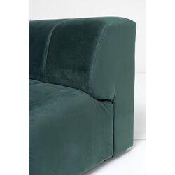 Ecksofa Belami Velvet Dunkelgrün Links 265cm