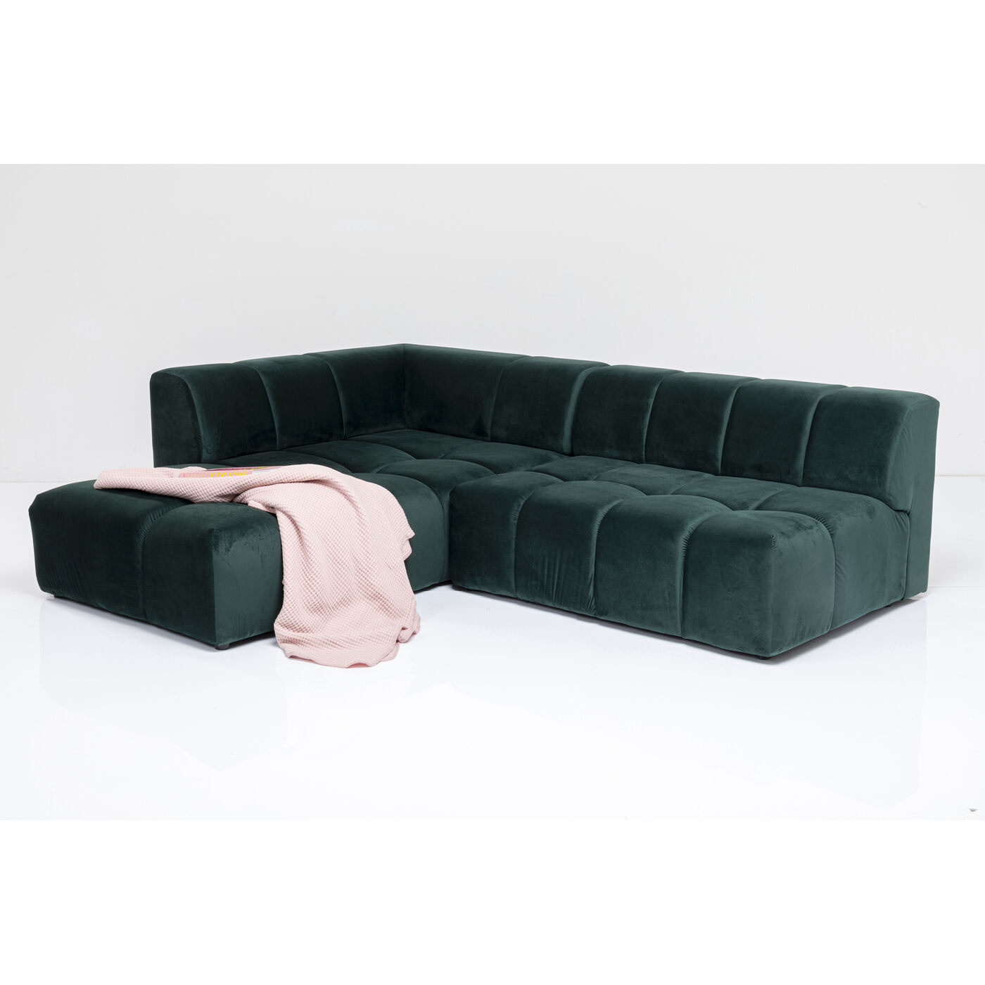 Corner Sofa Belami Velvet Dark Green Left 265cm KARE Ghana