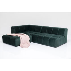 Ecksofa Belami Velvet Dunkelgrün Links 265cm