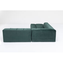 Ecksofa Belami Velvet Dunkelgrün Links 265cm