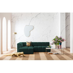 85719 - Ecksofa Belami Velvet Dunkelgrün Links 265cm