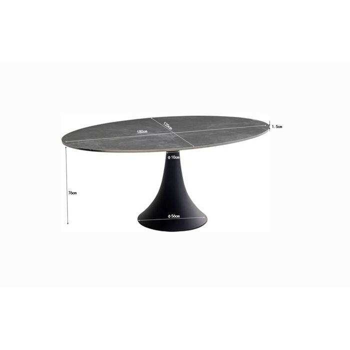 Tisch Grande Possibilita Schwarz 180x120cm