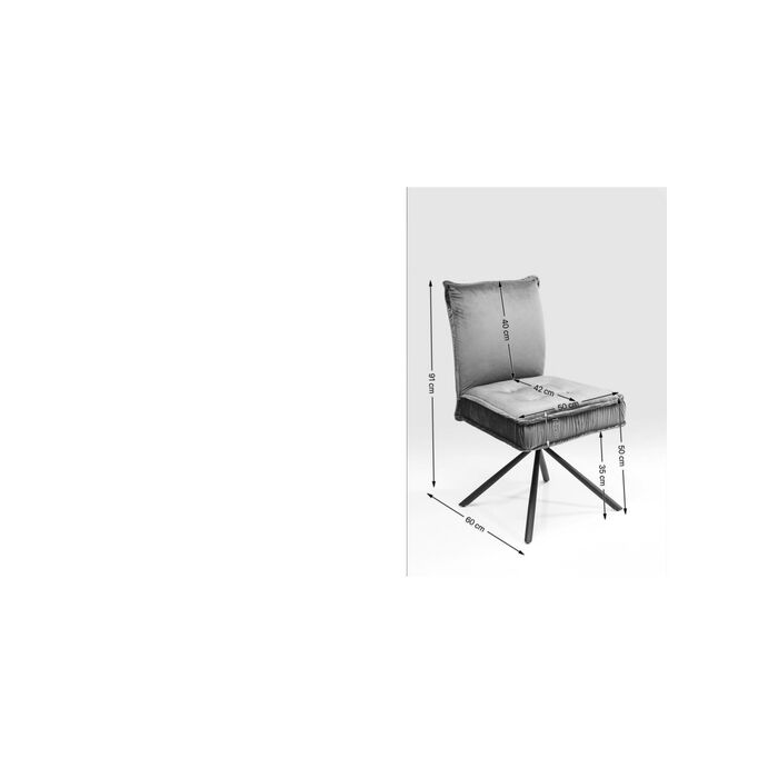 Drehstuhl Chelsea Grau