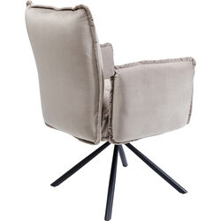 Swivel Chair with Armrest Chelsea Grey