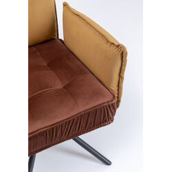 Chaise pivotante a. acc. Chelsea.marron