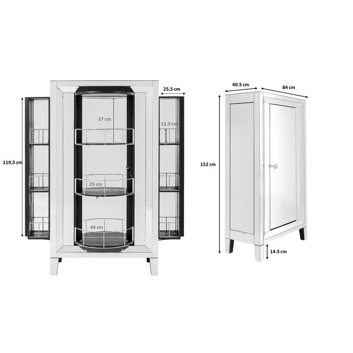 Barschrank Luxury High Class 84x152cm