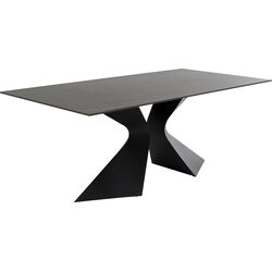 Table Gloria noir ceramique 200x100