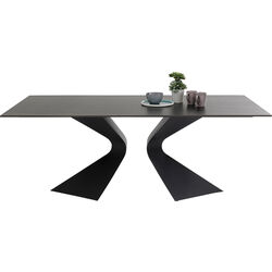 Tisch Gloria Schwarz Keramik Schwarz 200x100cm