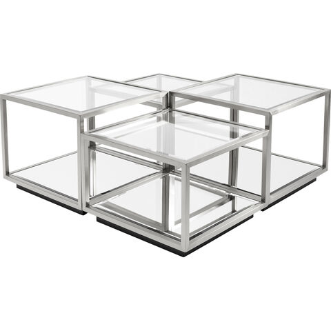 Table basse Luigi argenté (4/Set)