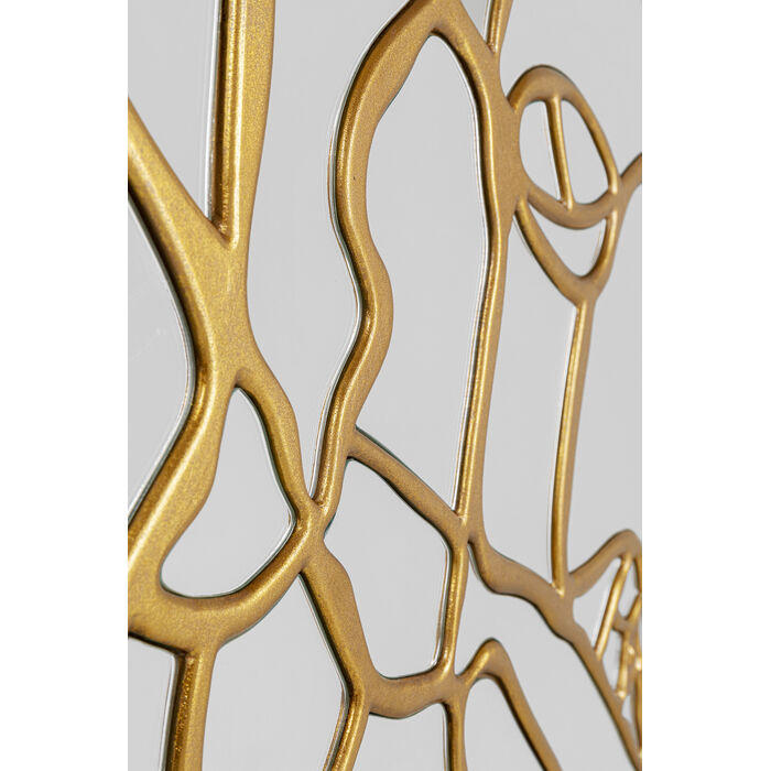 Wall Mirror Pieces Gold Ø100cm