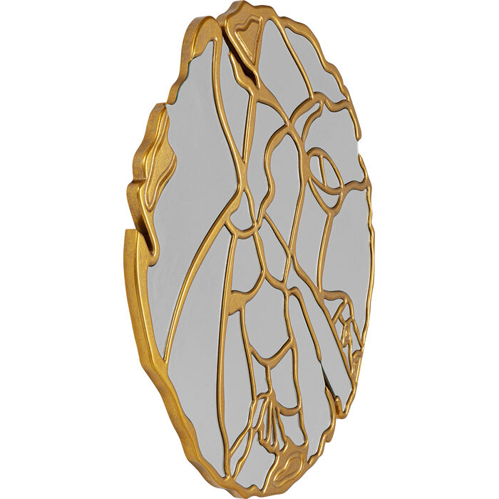 Wall Mirror Pieces Gold Ø100cm