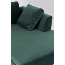 Ecksofa Gianni Small Velvet Dunkelgrün Rechts