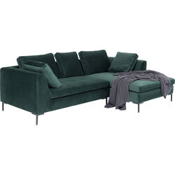 Ecksofa Gianni Small Velvet Dunkelgrün Rechts