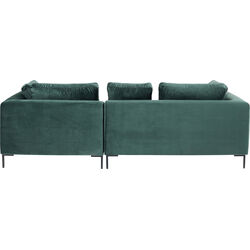 Ecksofa Gianni Small Velvet Dunkelgrün Rechts