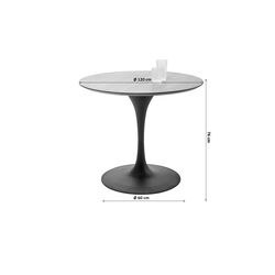 Tisch Invitation Set Weiß Brass Ø120cm