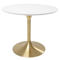 Tisch Invitation Set Weiß Brass Ø90cm