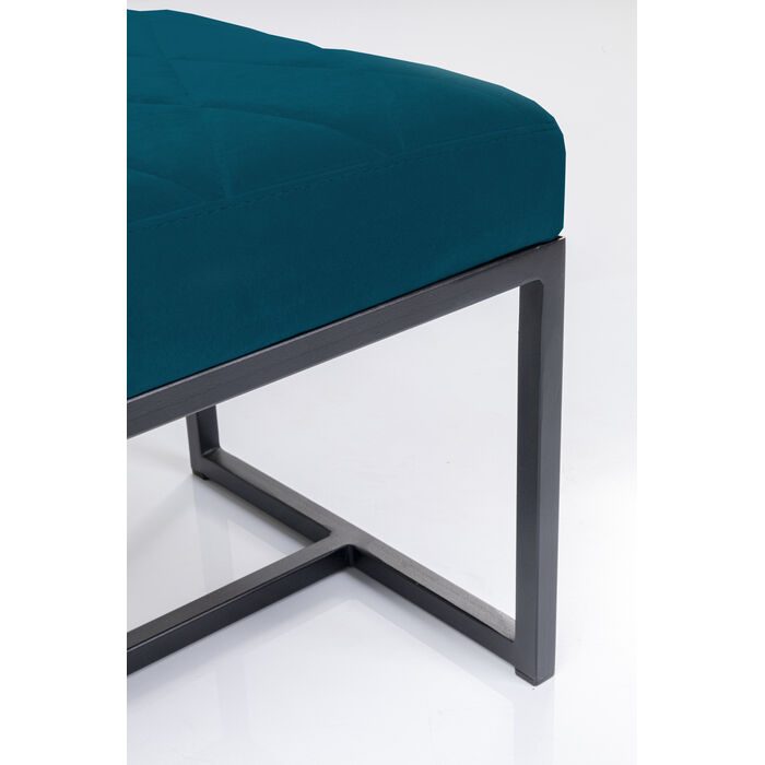 Panca Smart velluto blu petrolio nero 150cm