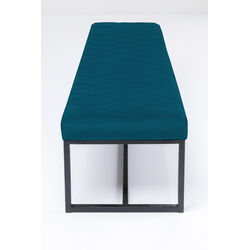 Panca Smart velluto blu petrolio nero 150cm