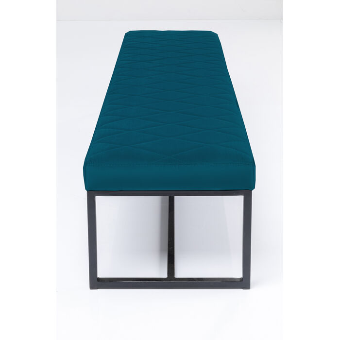 Panca Smart velluto blu petrolio nero 150cm