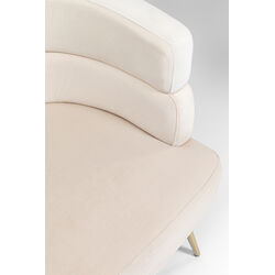 Sofa Sandwich 2-Sitzer Creme 125cm