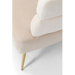 Sofa Sandwich 2-Sitzer Creme 125cm