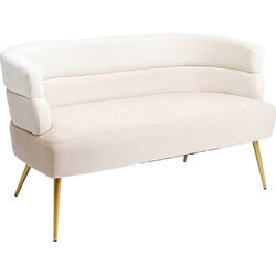 Sofa Sandwich 2-Sitzer Creme 125cm