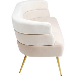 Sofa Sandwich 2-Sitzer Creme 125cm