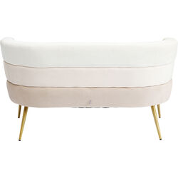 Sofa Sandwich 2-Sitzer Creme 125cm