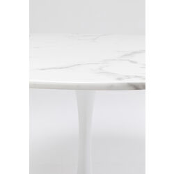 Mesa Veneto mármol blanco Ø110cm