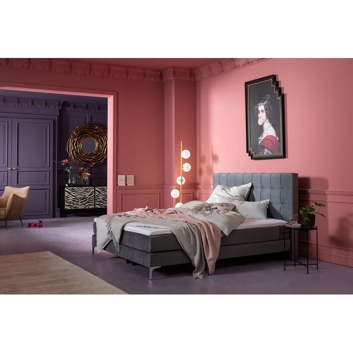 base - letto Boxspring Benito grigio 180x200cm