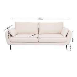Sofa Amalfi 2-Sitzer Creme 219cm