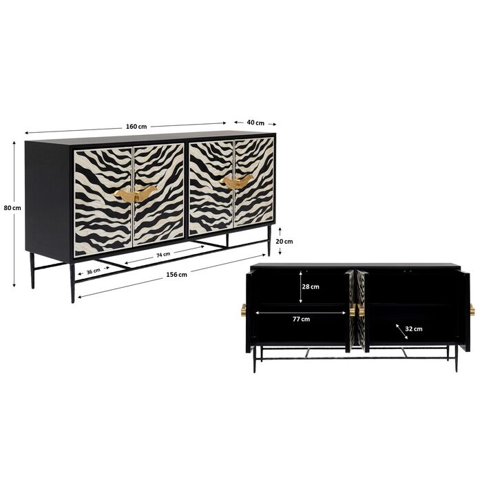 Sideboard Zebra 160x80cm