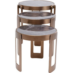 Coffee Table Perelli Brass (3/Set)