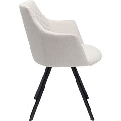 Silla giratoria Coco crema