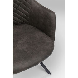 Chaise pivotante Coco anthracite