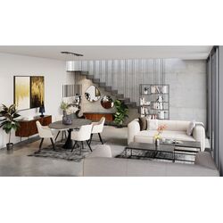 Sofa Cubetto 3-Sitzer Creme 220cm